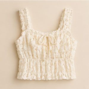 Ivory Lace Crop Top